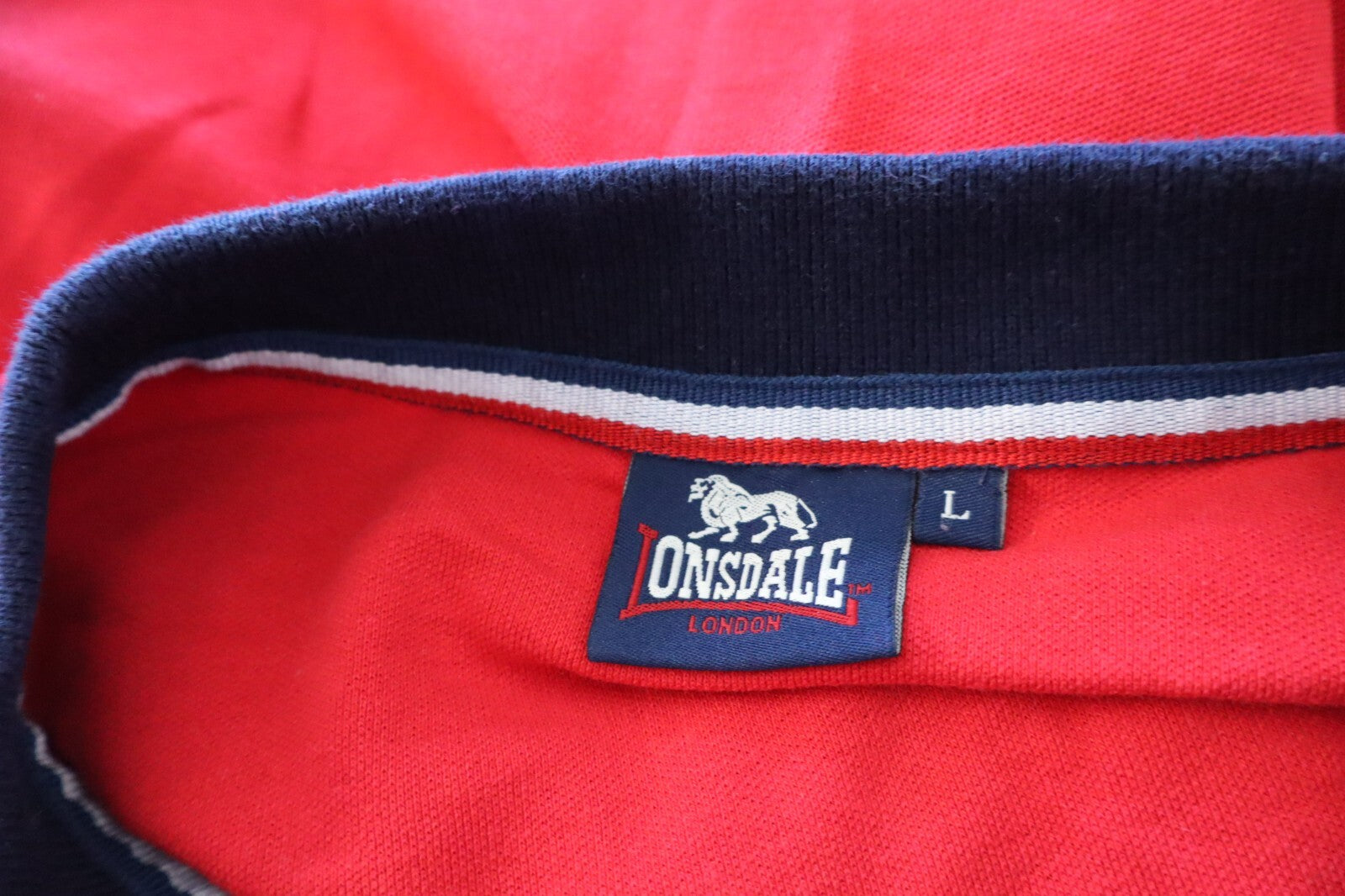 LONSDALE POLO MAGLIA UOMO TG. L MAN T-SHIRT VINTAGE CASUAL COTONE