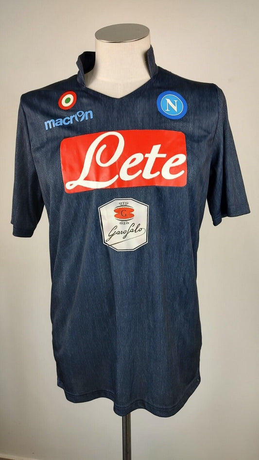 MACRON NAPOLI MAGLIA CALCIO UOMO Tg M SOCCER JERSEY VINTAGE 9 HIGUAIN AUTOGRAFO