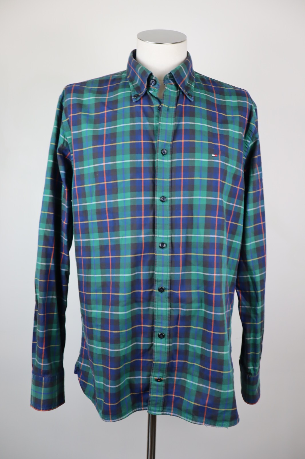 TOMMY HILFIGER CAMICIA COTONE SHIRT UOMO Tg. L MAN VINTAGE CASUAL COTTON