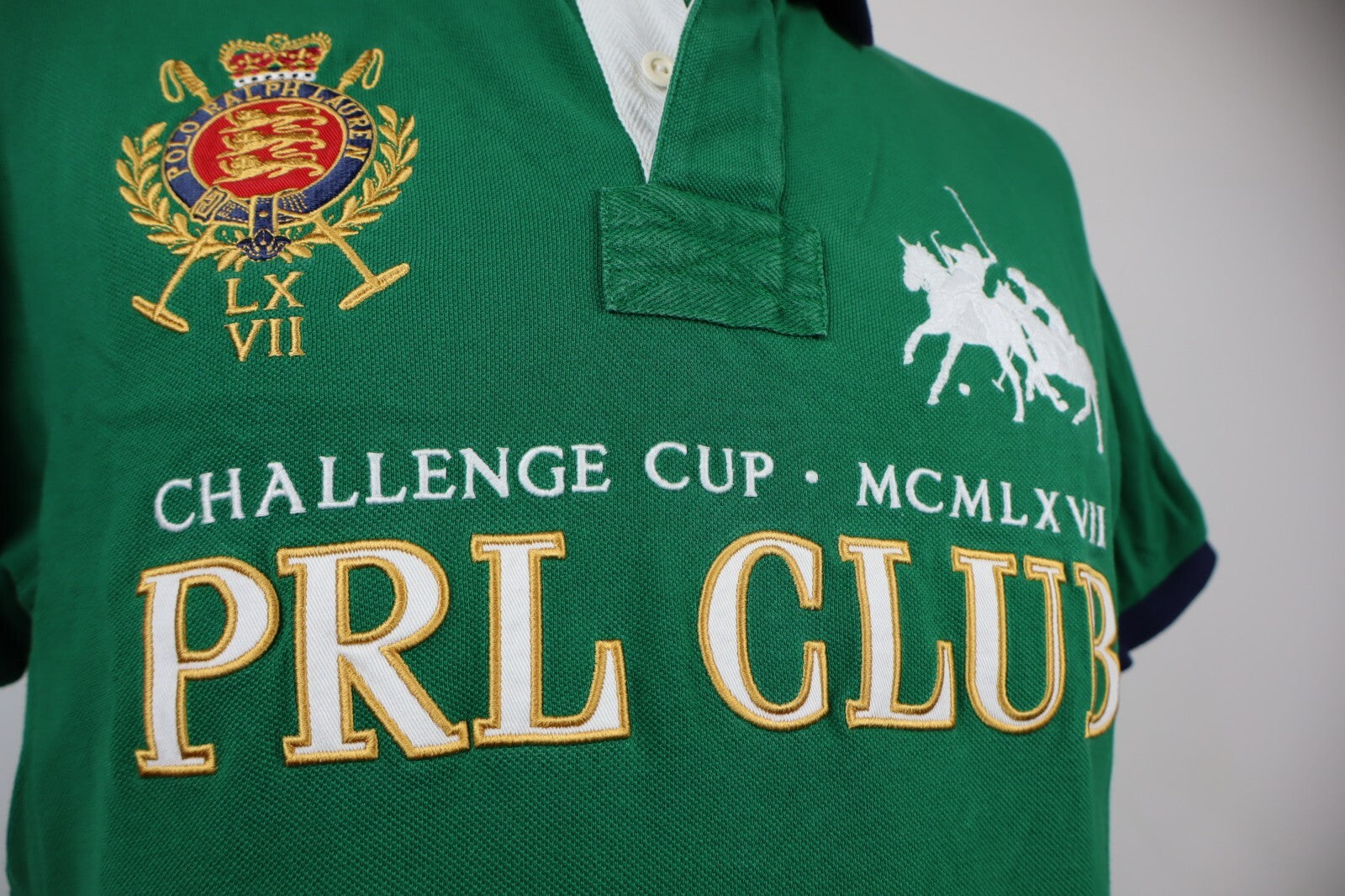 RALPH LAUREN POLO MAGLIA UOMO L MAN CASUAL VINTAGE SHIRT PRL CLUB 3 BIG LOGO