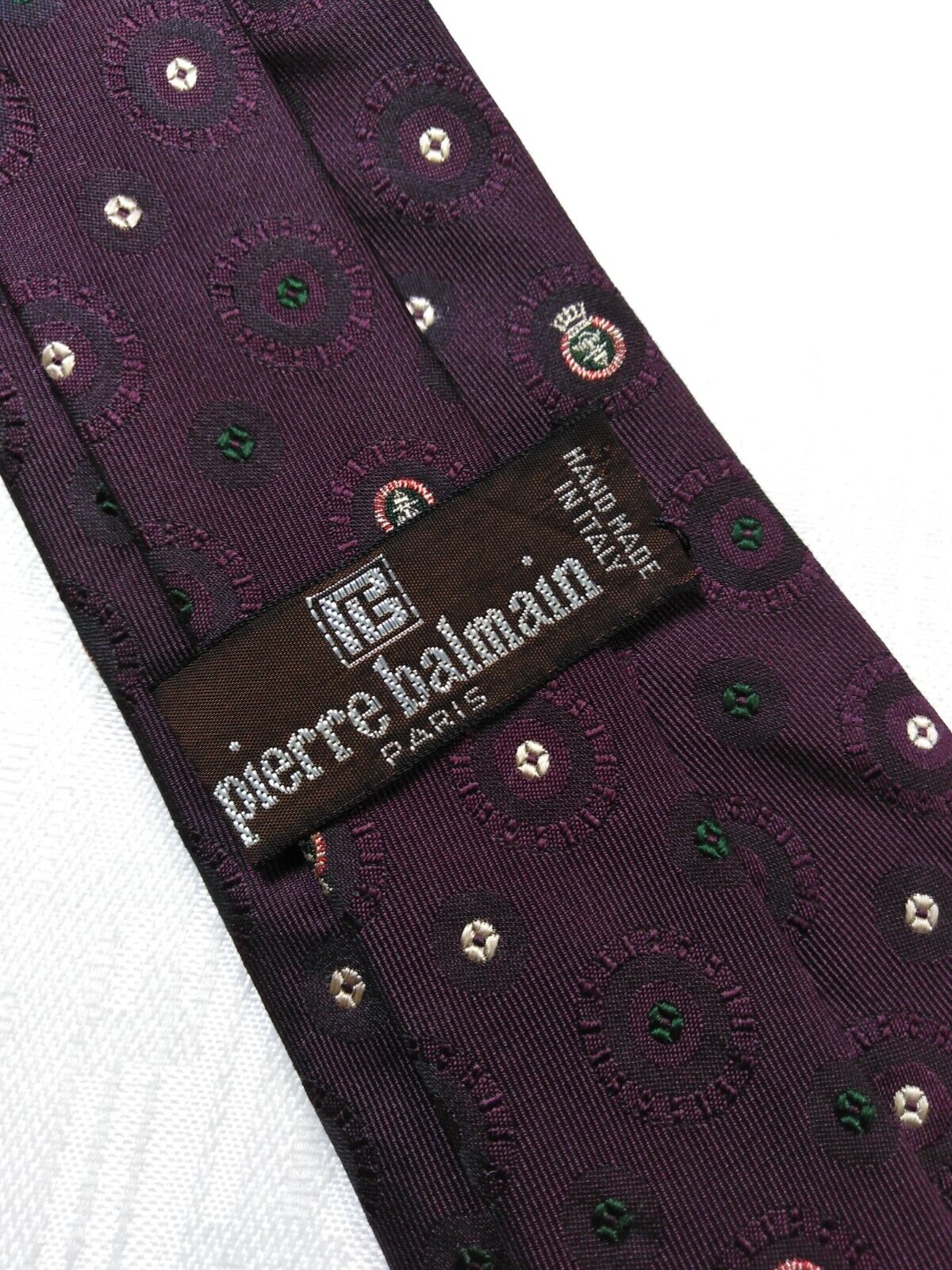 PIERRE BALMAIN 100% SILK TIE SETA CRAVATTA NECKTIE ITALY VINTAGE CLASSIC
