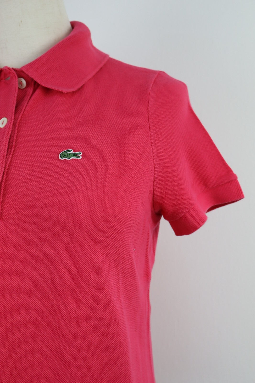 LACOSTE POLO MAGLIA DONNA COTONE TG. 38 WOMAN COTTON SHIRT CASUAL VINTAGE