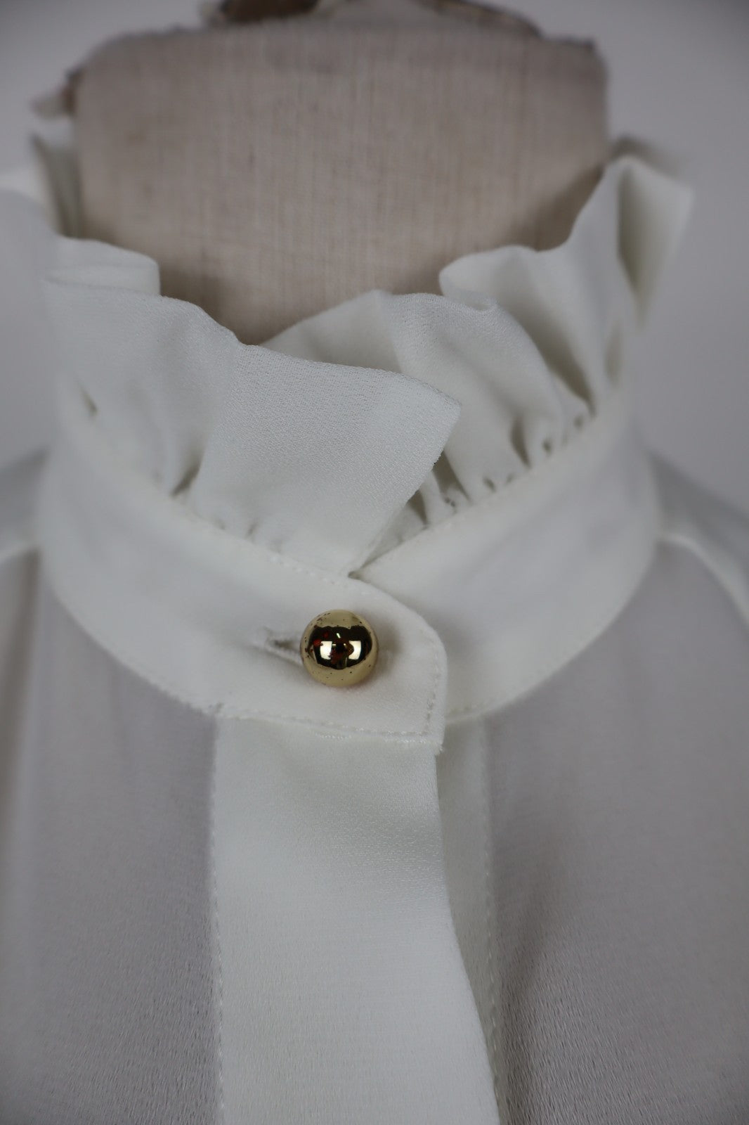 JECKERSON CAMICIA MANICA LUNGA DONNA TG. XS WOMAN SHIRT CASUAL VINTAGE BIANCO