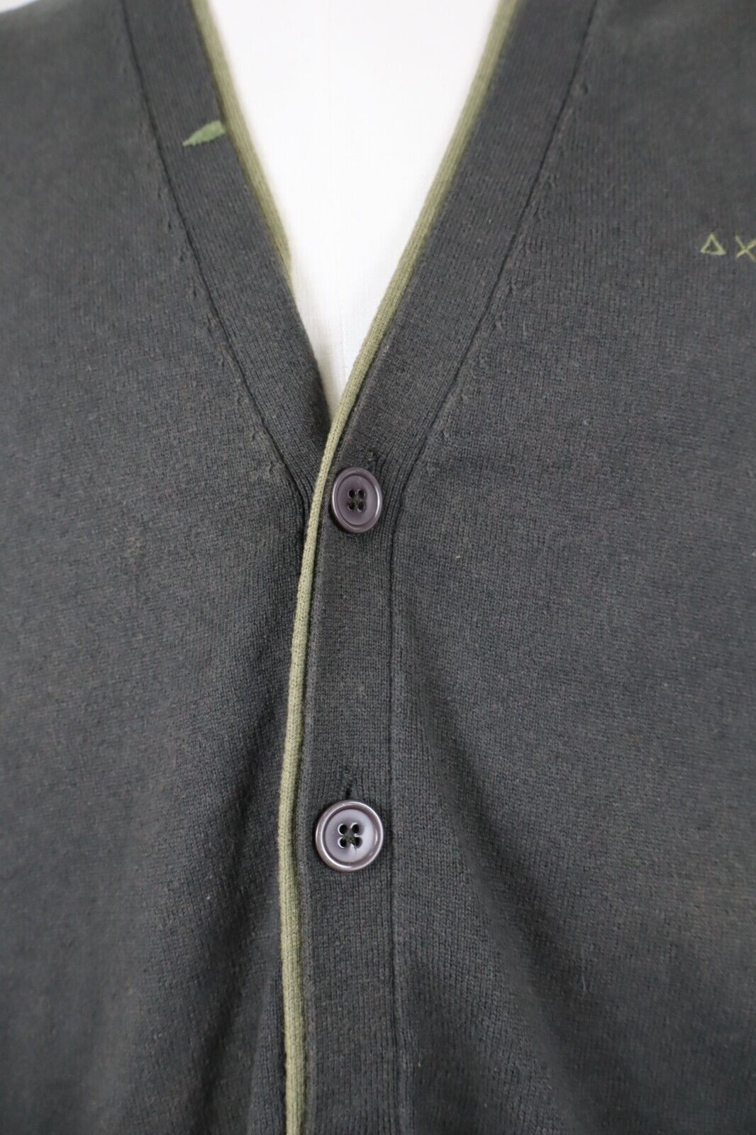 SUN68 CARDIGAN MAGLIONE UOMO Tg. L MAN SWEATER CASUAL VINTAGE COTONE CASHMERE