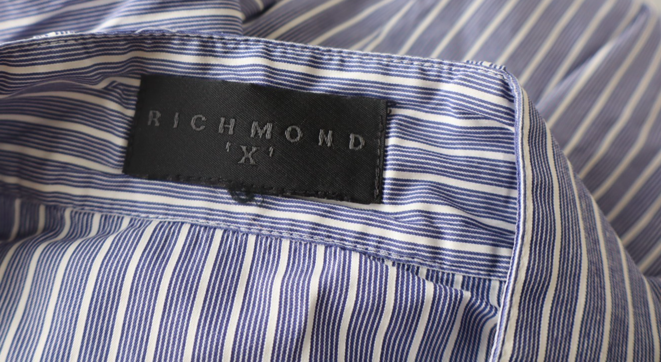 RICHMOND X CAMICIA DONNA M WOMAN SHIRT CASUAL VINTAGE POLIESTERE MANICA A 3/4