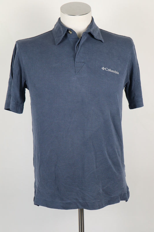 COLUMBIA POLO MAGLIA UOMO TG L MAN T-SHIRT CASUAL VINTAGE LOGO