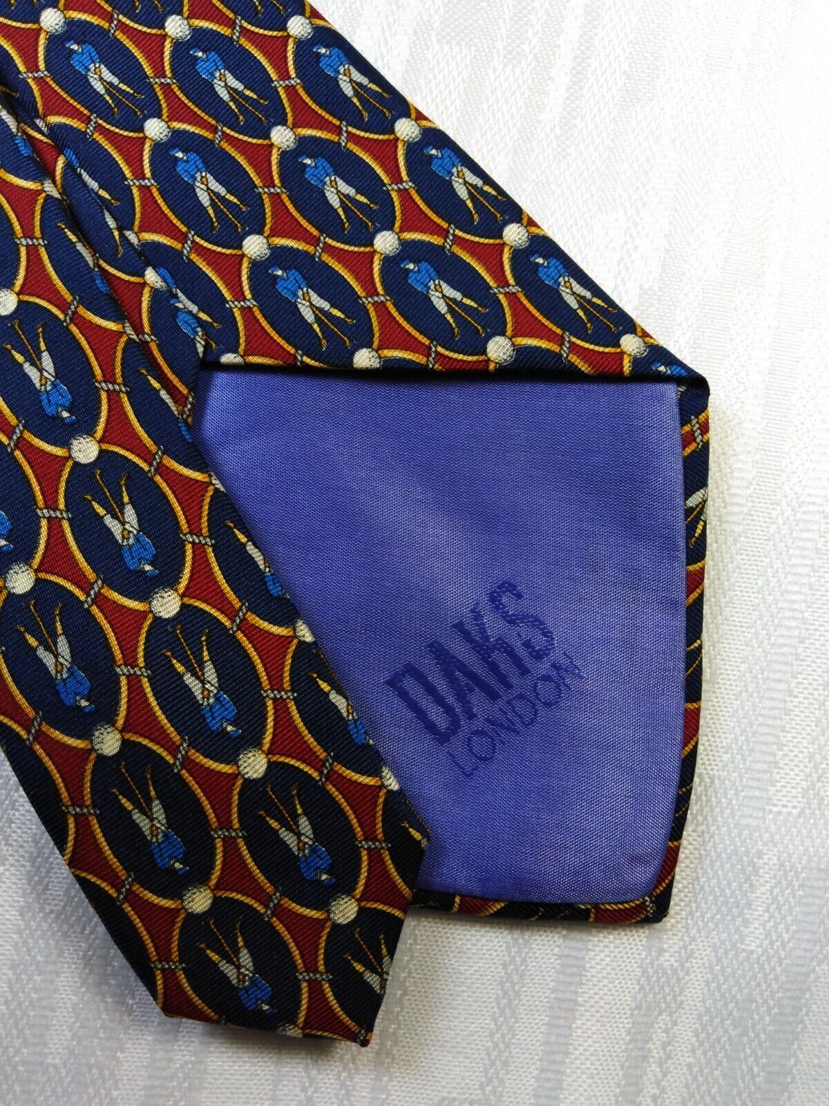 DAKS 100% SETA SILK TIE CRAVATTA NECKTIE ITALY VINTAGE
