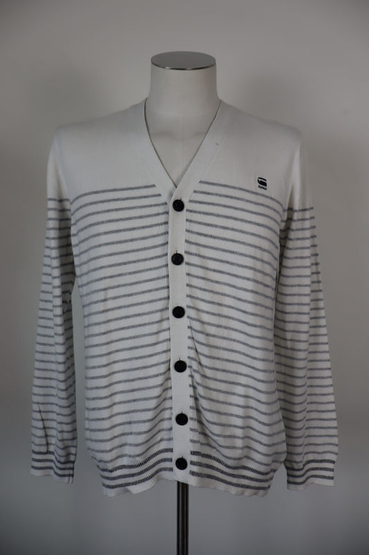 RAW MAGLIONE CARDIGAN VINTAGE UOMO Tg. L MAN SWEATER CASUAL COTONE