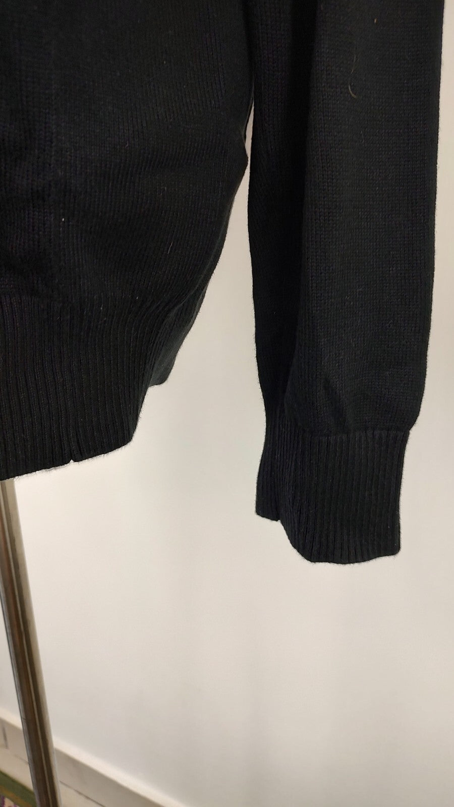 TOMMY HILFIGER MAGLIONE CON ZIP COTONE VINTAGE UOMO Tg. L MAN SWEATER CASUAL