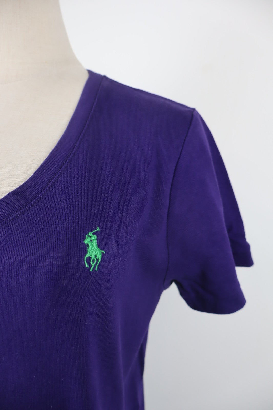RALPH LAUREN SPORT MAGLIA DONNA TG. XL WOMAN CASUAL VINTAGE T-SHIRT COTONE LOGO