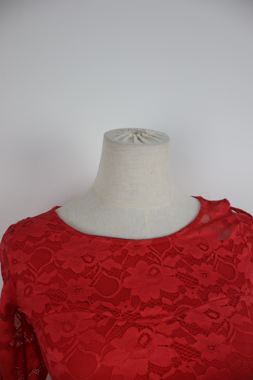 GUESS VESTITO DONNA TG. XS WOMAN CASUAL VINTAGE DRESS ABITO PIZZO FLOREALE