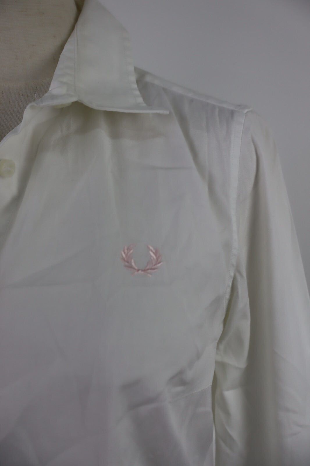 FRED PERRY CAMICIA COTONE DONNA TG. L WOMAN COTTON SHIRT CASUAL VINTAGE