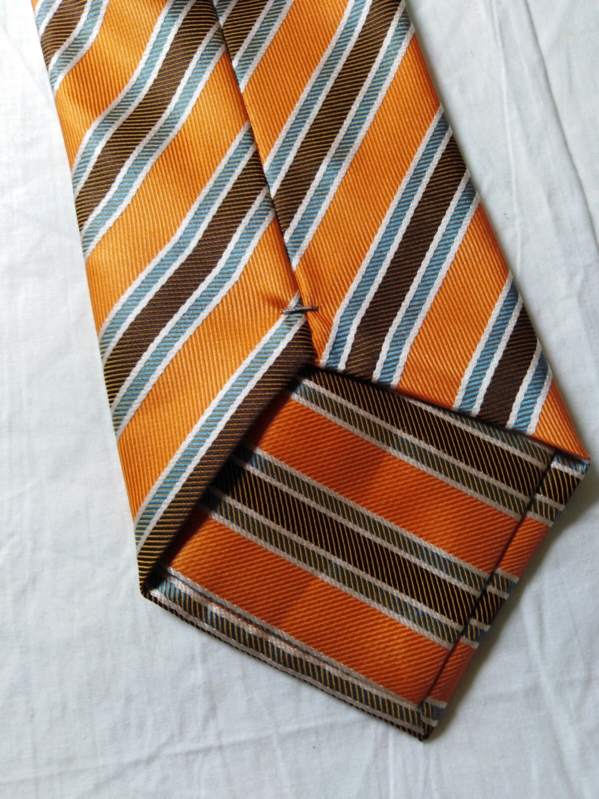 LUCIO LAMBERTI 100%  SILK TIE SETA CRAVATTA SELF TIPPED NECKTIE MADE ITALY