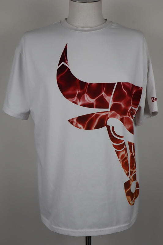 NEW ERA T-SHIRT UOMO Tg M MAN CASUAL VINTAGE SPORT SWEATSHIRT CASUAL NBA BULLS