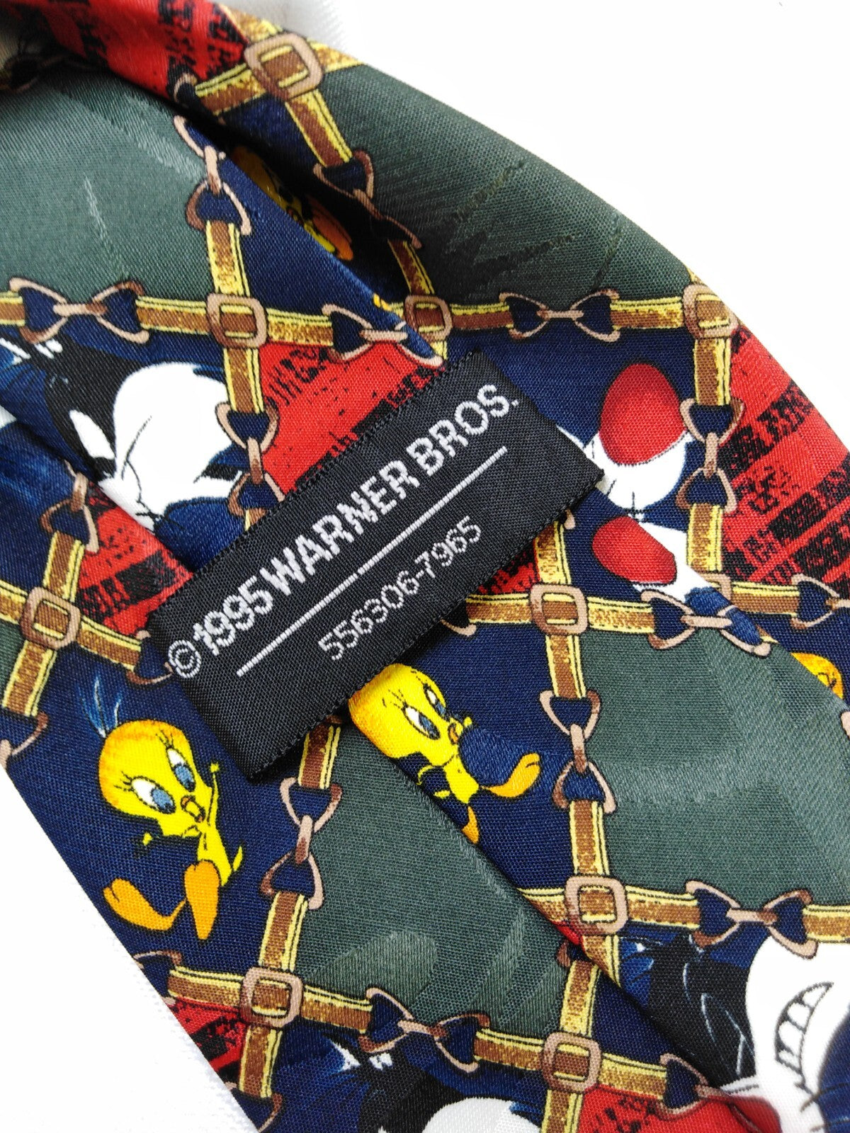 WARNER BROSS TIE CRAVATTA NECKTIE VINTAGE ITALY CLASSIC TWEETY SYLVESTER