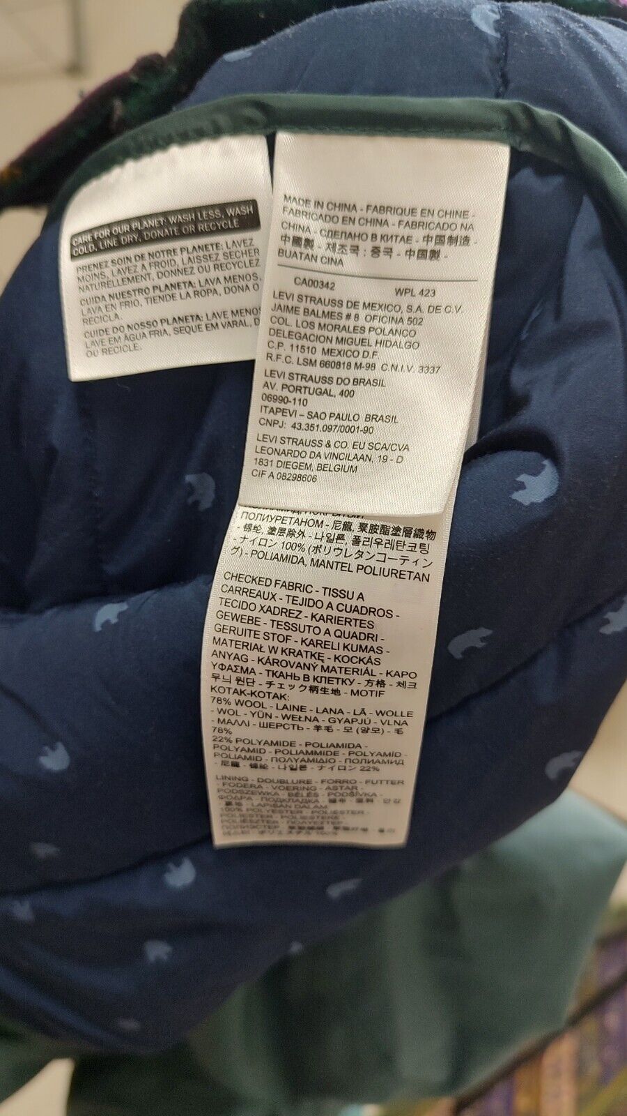 LEVI'S GIUBBINO IMBOTTITO UOMO Tg S MAN CASUAL VINTAGE JACKET