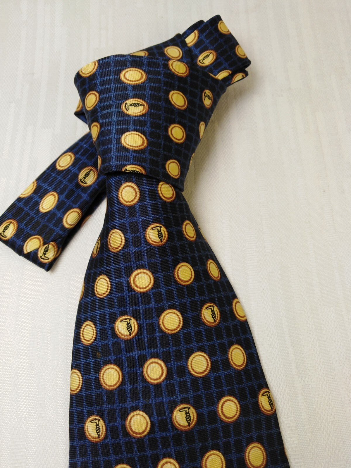 TRUSSARDI 100% SILK TIE SETA CRAVATTA NECKTIE MADE IN ITALY CLASSIC