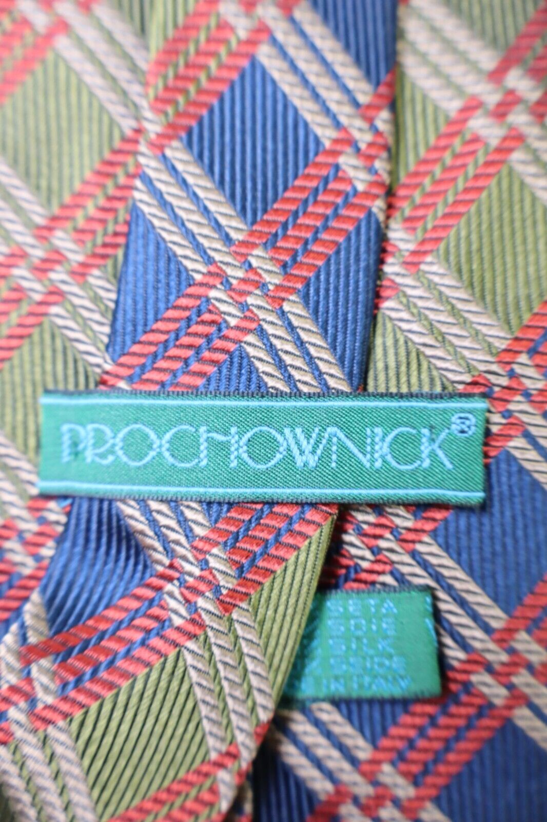 PROCHOWNICK 100%  SILK TIE SETA CRAVATTA NECKTIE MADE IN ITALY