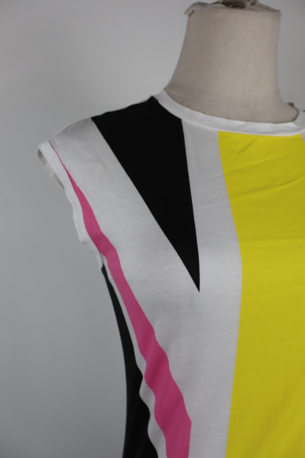 BIKKEMBERGS MAGLIA SMANICATA DONNA TG. S WOMAN CASUAL VINTAGE T-SHIRT TOP COTONE