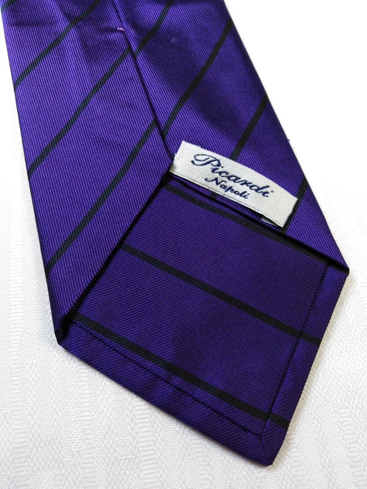 PICARDI NAPOLI 100% SETA SILK TIE CRAVATTA NECKTIE VINTAGE ITALY SELF TIPPED
