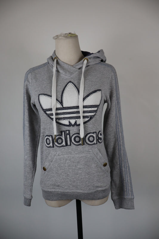 ADIDAS FELPA CAPPUCCIO DONNA Tg 40 WOMEN CASUAL VINTAGE SPORT SWEATSHIRT