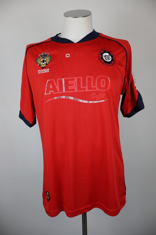 ONZE COSENZA MAGLIA T-SHIRT CALCIO UOMO Tg L SOCCER SHIRT JERSEY VINTAGE 10/11