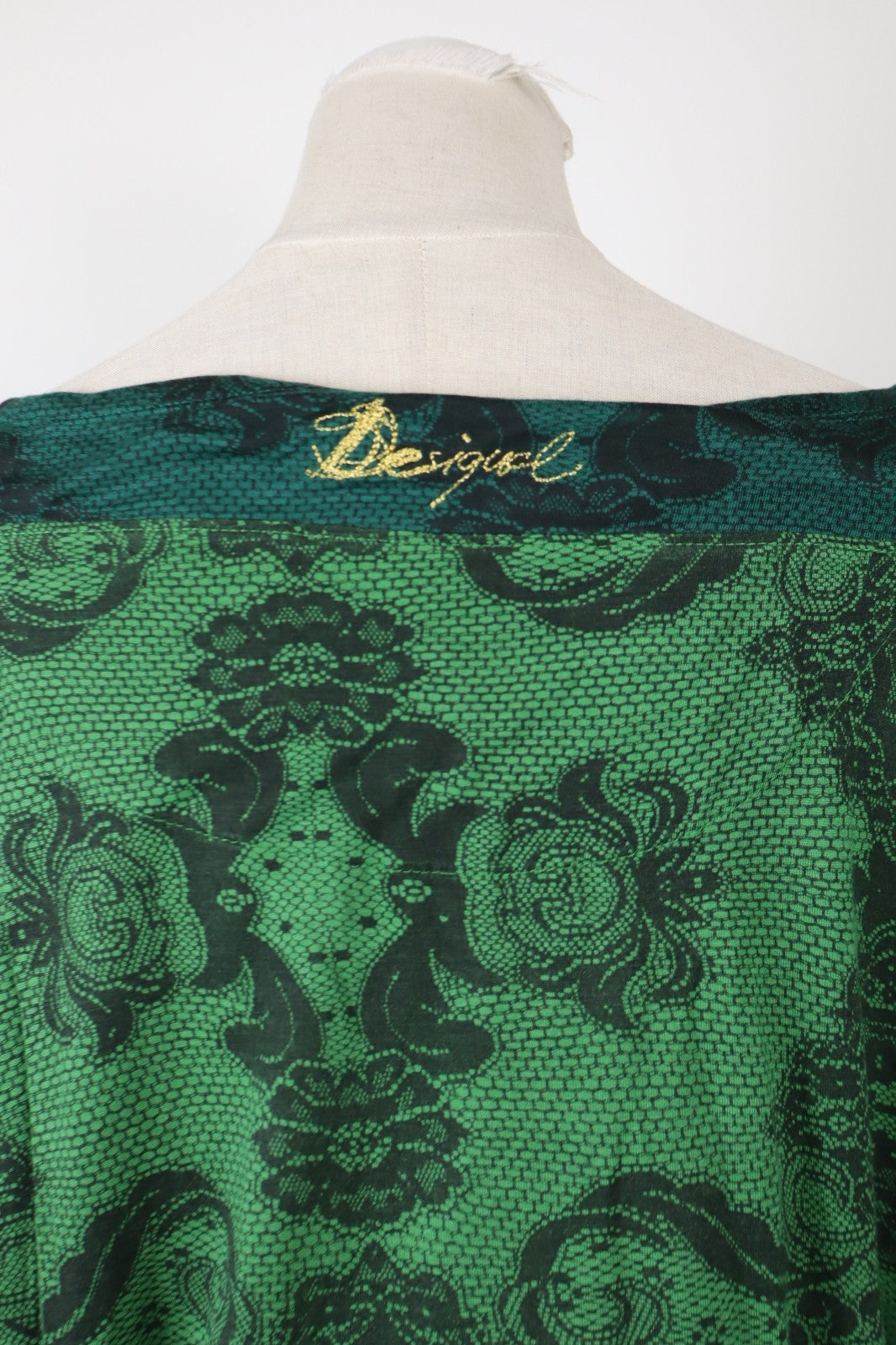 DESIGUAL VESTITO DONNA TG. L WOMAN CASUAL VINTAGE DRESS ABITO COTONE