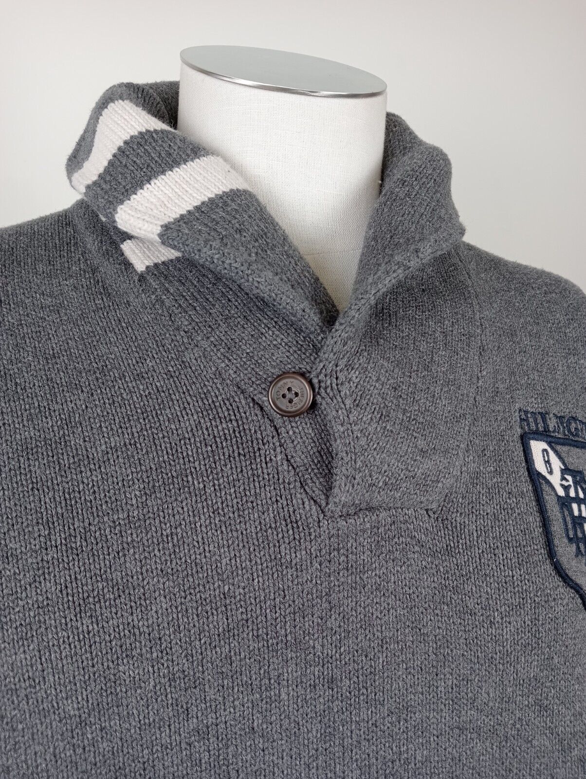 TOMMY HILFIGER MAGLIONE COTONE COTTON VINTAGE UOMO Tg. L MAN SWEATER CASUAL