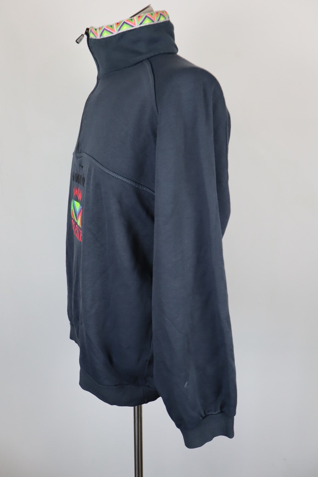 DIADORA FELPA ZIP COTONE UOMO Tg L SPORT MAN SWEATSHIRT COTTON CASUAL VINTAGE
