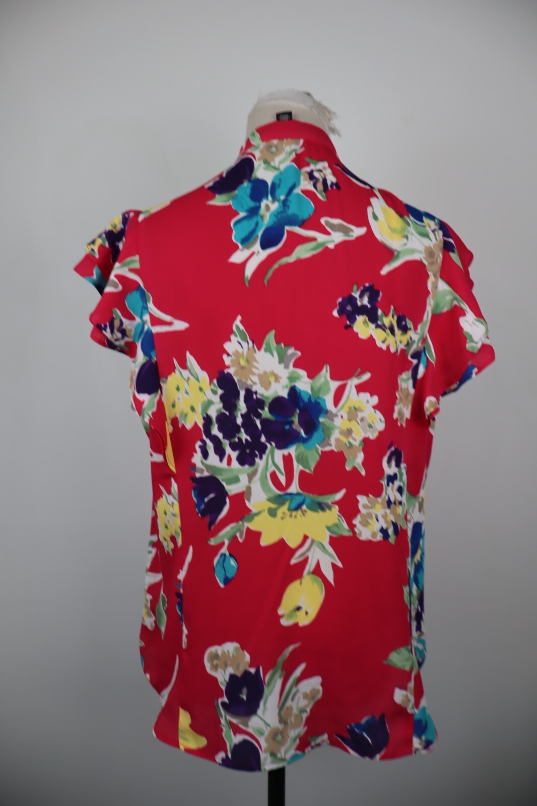 RALPH LAUREN MAGLIA DONNA TG. L WOMAN CASUAL T-SHIRT VINTAGE FLOREALE NYLON