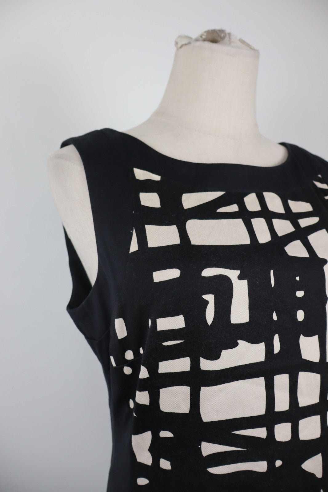 DESIGUAL VESTITO SMANICATO DONNA TG. 38 WOMAN CASUAL VINTAGE DRESS POLI COTONE