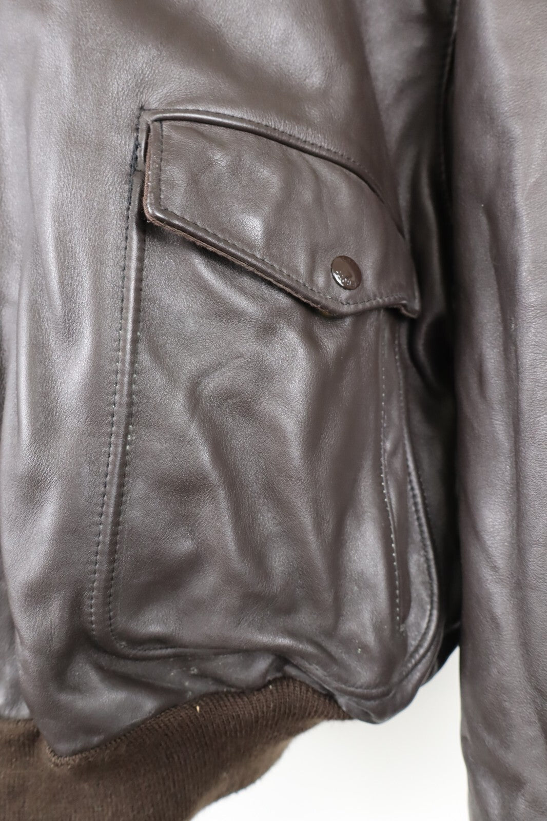 SCHOTT 684 GIUBBINO PELLE LEATHER UOMO Tg 52 MAN CASUAL VINTAGE JACKET