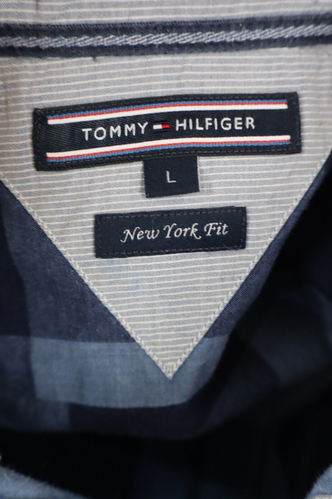 TOMMY HILFIGER CAMICIA SHIRT UOMO Tg L MAN VINTAGE CASUAL COTONE COTTON