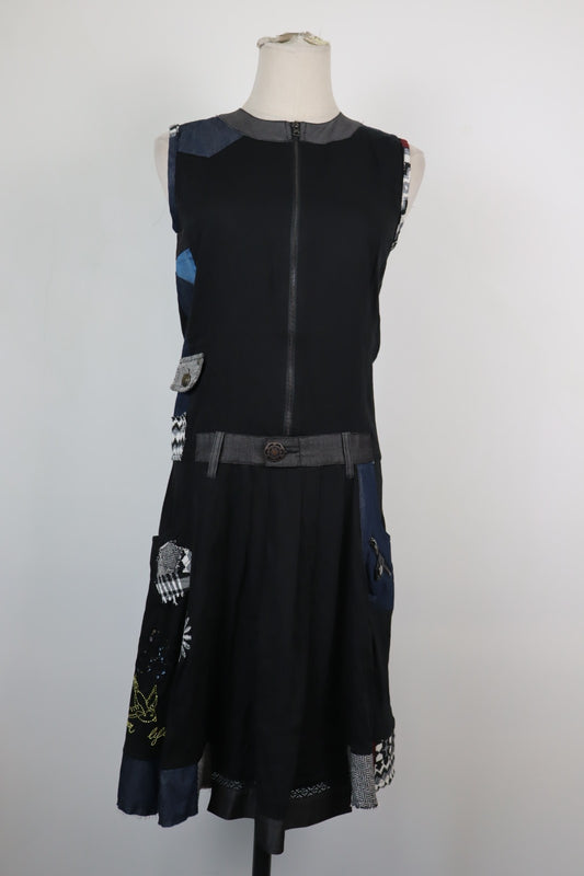 DESIGUAL VESTITO  DONNA TG 36 WOMAN CASUAL VINTAGE DRESS ABITO VISCOSA