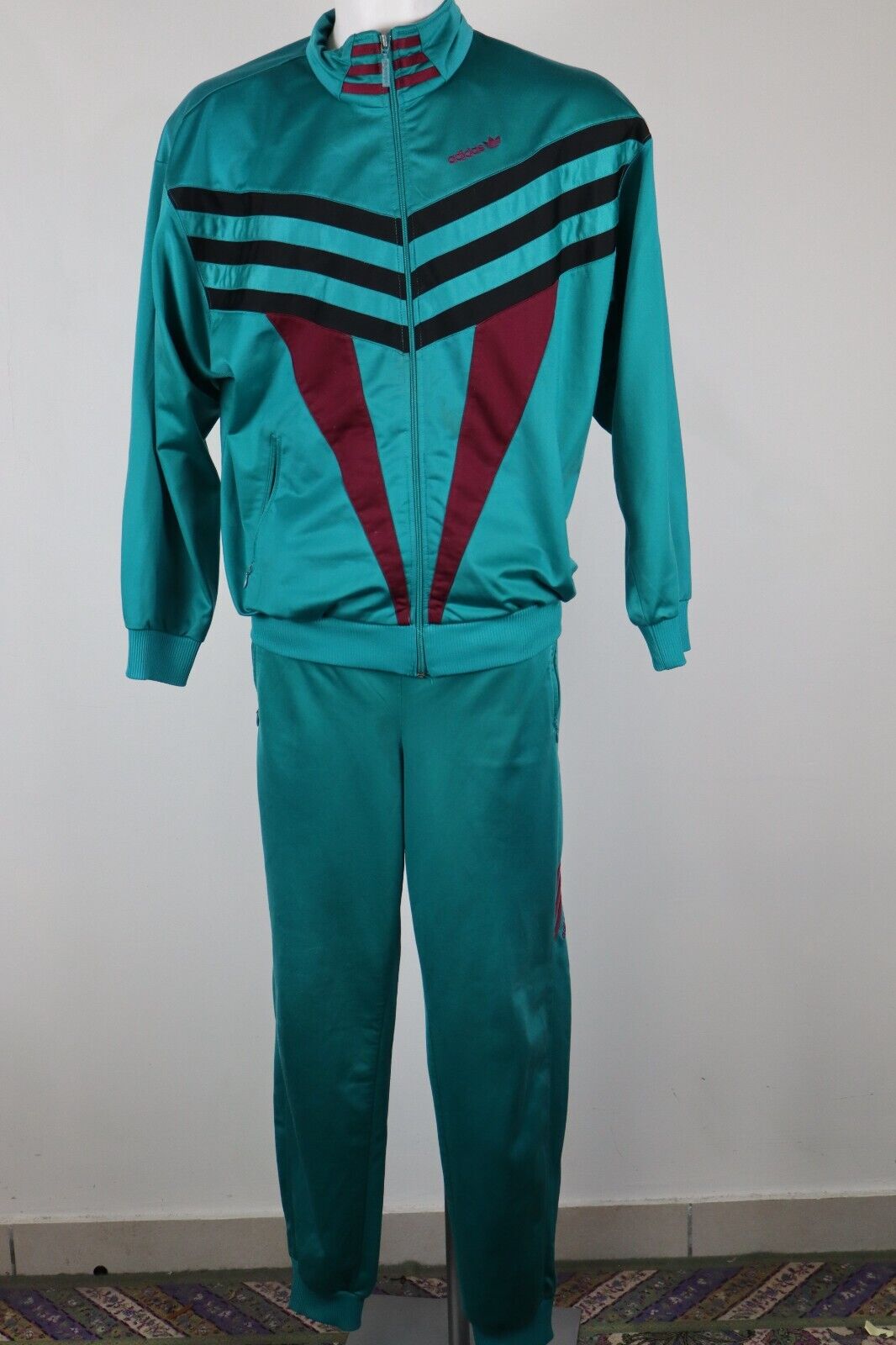 ADIDAS TUTA COMPLETA DUE PEZZI Tg. 5 TRACKSUIT JACKET PANTS UOMO SPORT