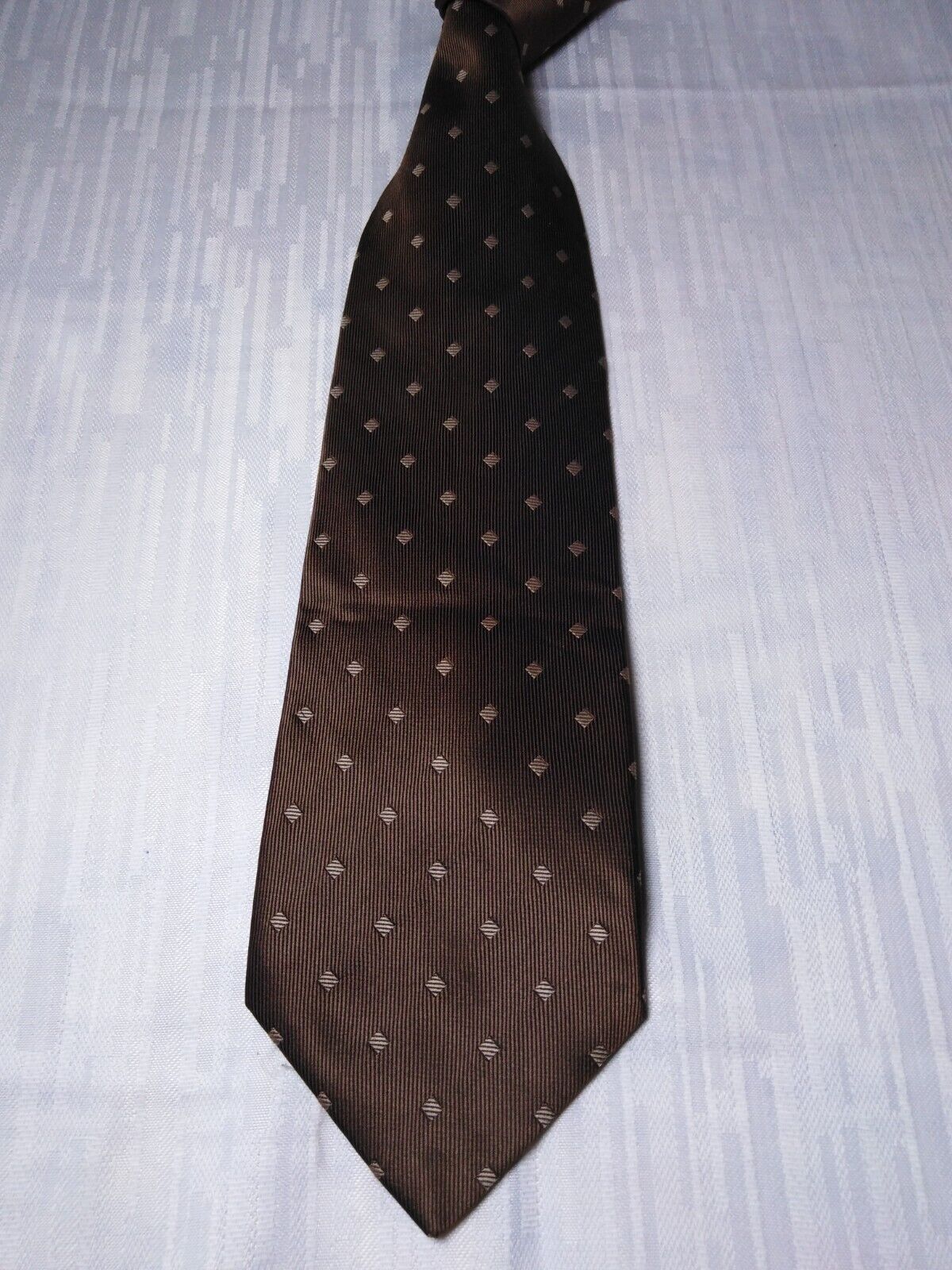 ANDREA CONTE NAPOLI 100%  SILK TIE SETA CRAVATTA SELF TIPPED NECKTIE MADE ITALY