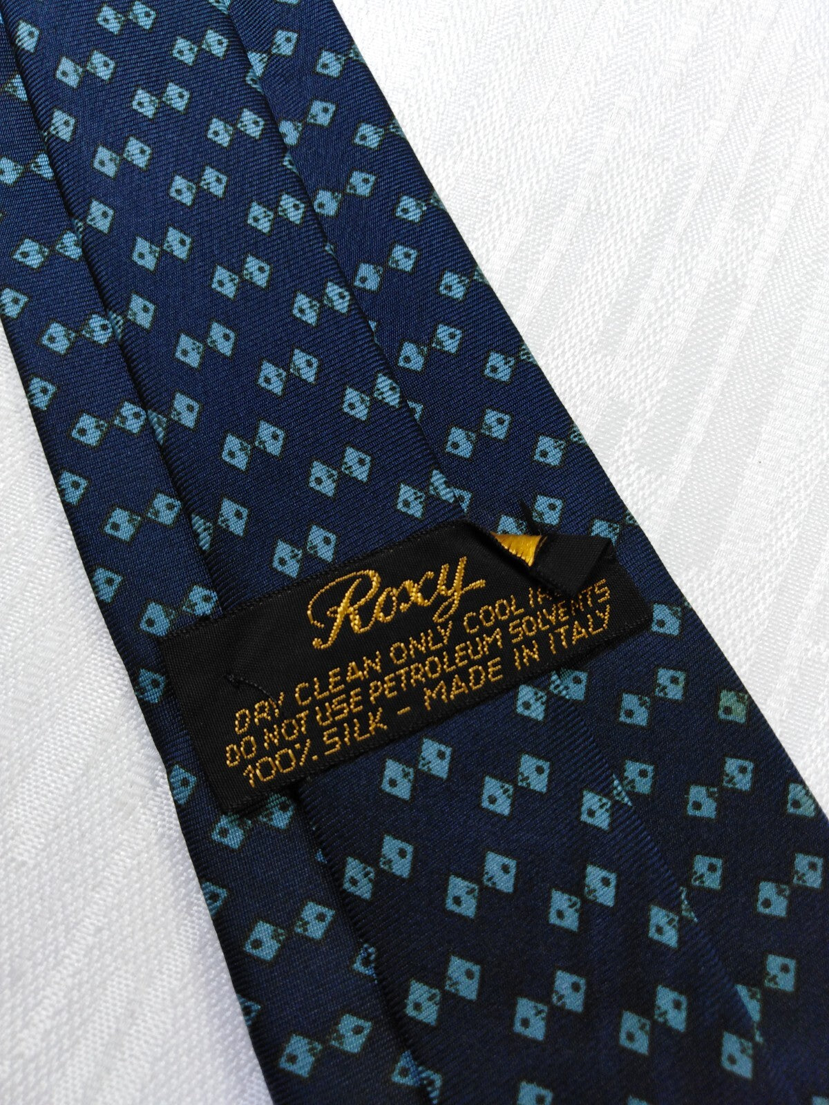 ROXY 100% SETA SILK TIE CRAVATTA NECKTIE ITALY VINTAGE CLASSIC