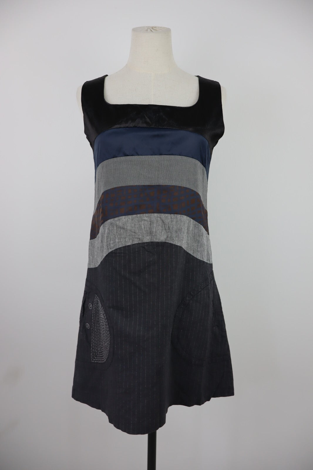 DESIGUAL VESTITO DONNA TG. 40 WOMAN CASUAL VINTAGE DRESS ABITO COTONE