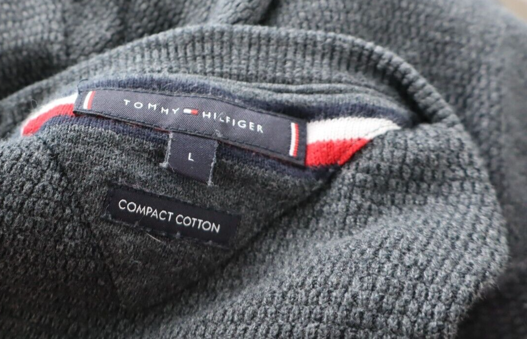 TOMMY HILFIGER MAGLIONE VINTAGE COTONE UOMO Tg. L MAN COTTON SWEATER CASUAL