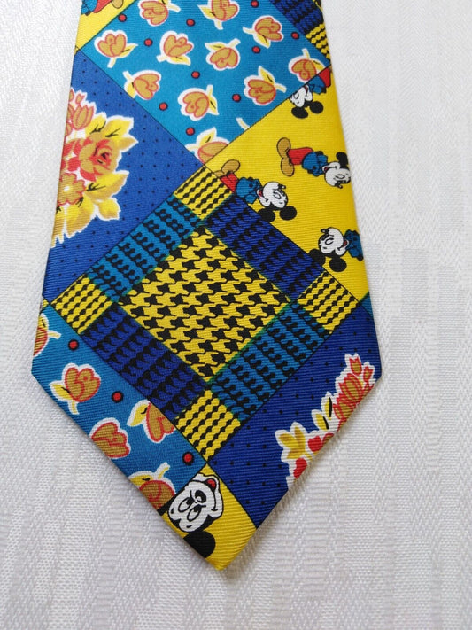 WALT DISNEY ISIDE 100% SILK TIE SETA CRAVATTA NECKTIE ITALY VINTAGE CLASSIC
