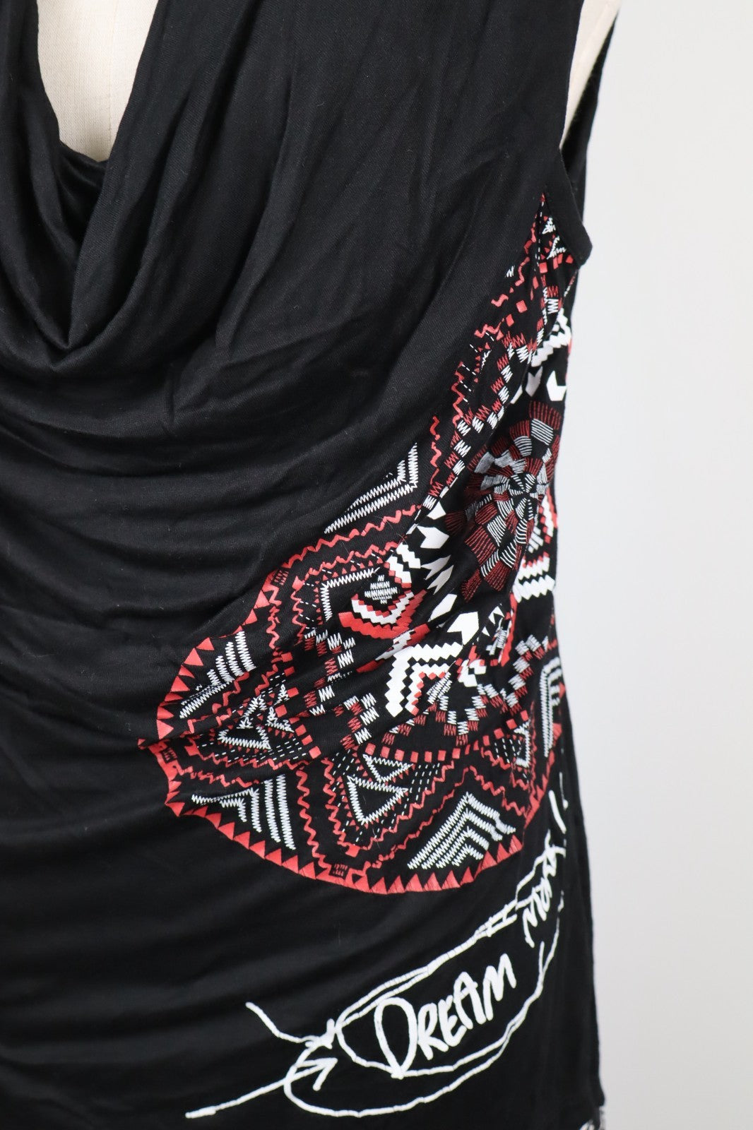 DESIGUAL VESTITO DONNA TG. XL WOMAN CASUAL VINTAGE DRESS ABITO
