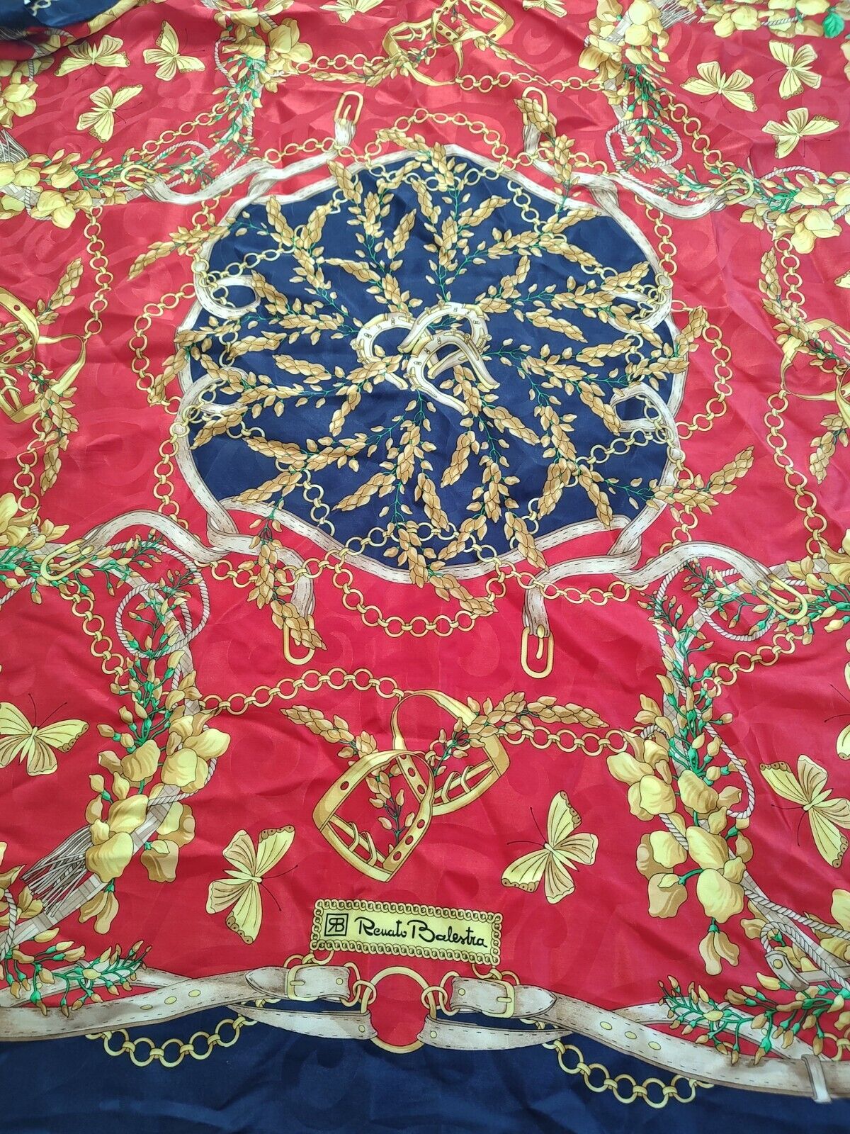 RENATO BALESTRA FOULARD 100% SILK SCARVES SCARF RECTANGLE SETA MADE IN ITALY