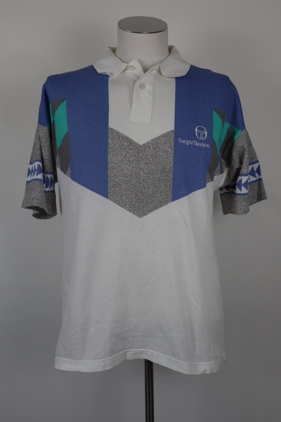 SERGIO TACCHINI TENNIS MAGLIA POLO UOMO TG V MAN SHIRT CASUAL VINTAGE MADE ITALY