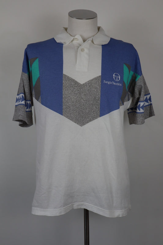 SERGIO TACCHINI TENNIS MAGLIA POLO UOMO TG V MAN SHIRT CASUAL VINTAGE MADE ITALY
