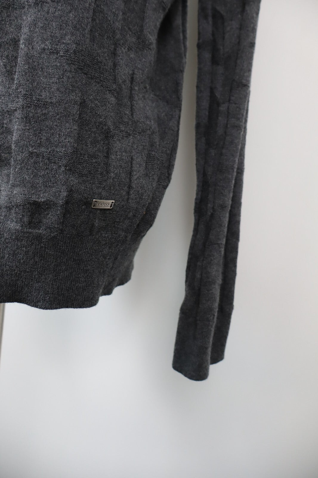 HUGO BOSS MAGLIONE COTONE CASHERE UOMO M SLIM MAN SWEATER CASUAL VINTAGE