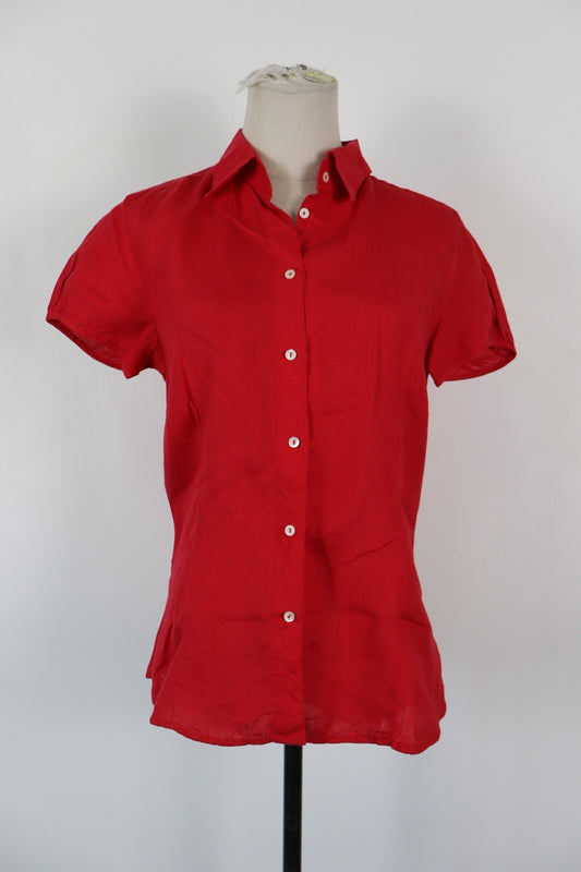 MARELLA CAMICIA BLUSA DONNA TG. 42 WOMAN SHIRT CASUAL VINTAGE LINO