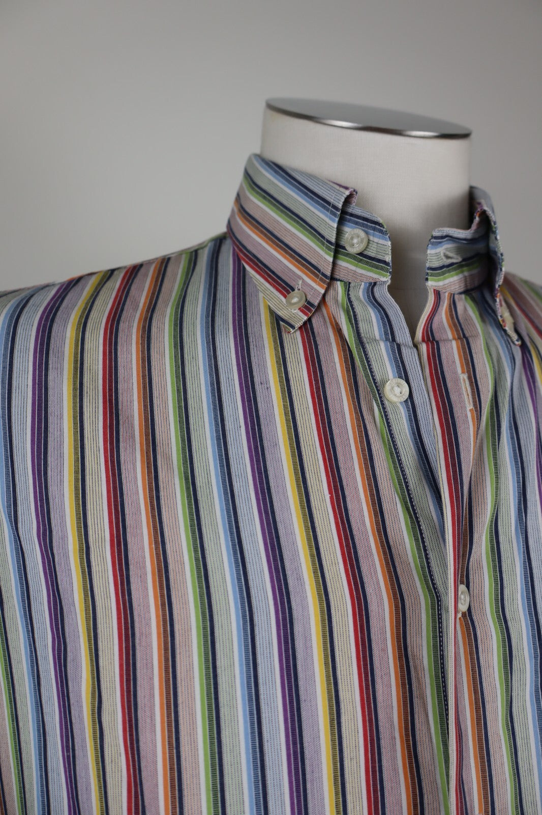 LAURA BIAGIOTTI CAMICIA UOMO COTONE TG. 40 15 3/4 MAN CASUAL VINTAGE SHIRT