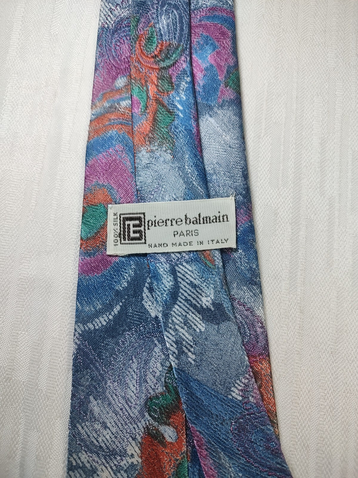 PIERRE BALMAIN 100% SILK TIE SETA CRAVATTA NECKTIE MADE IN ITALY CLASSIC