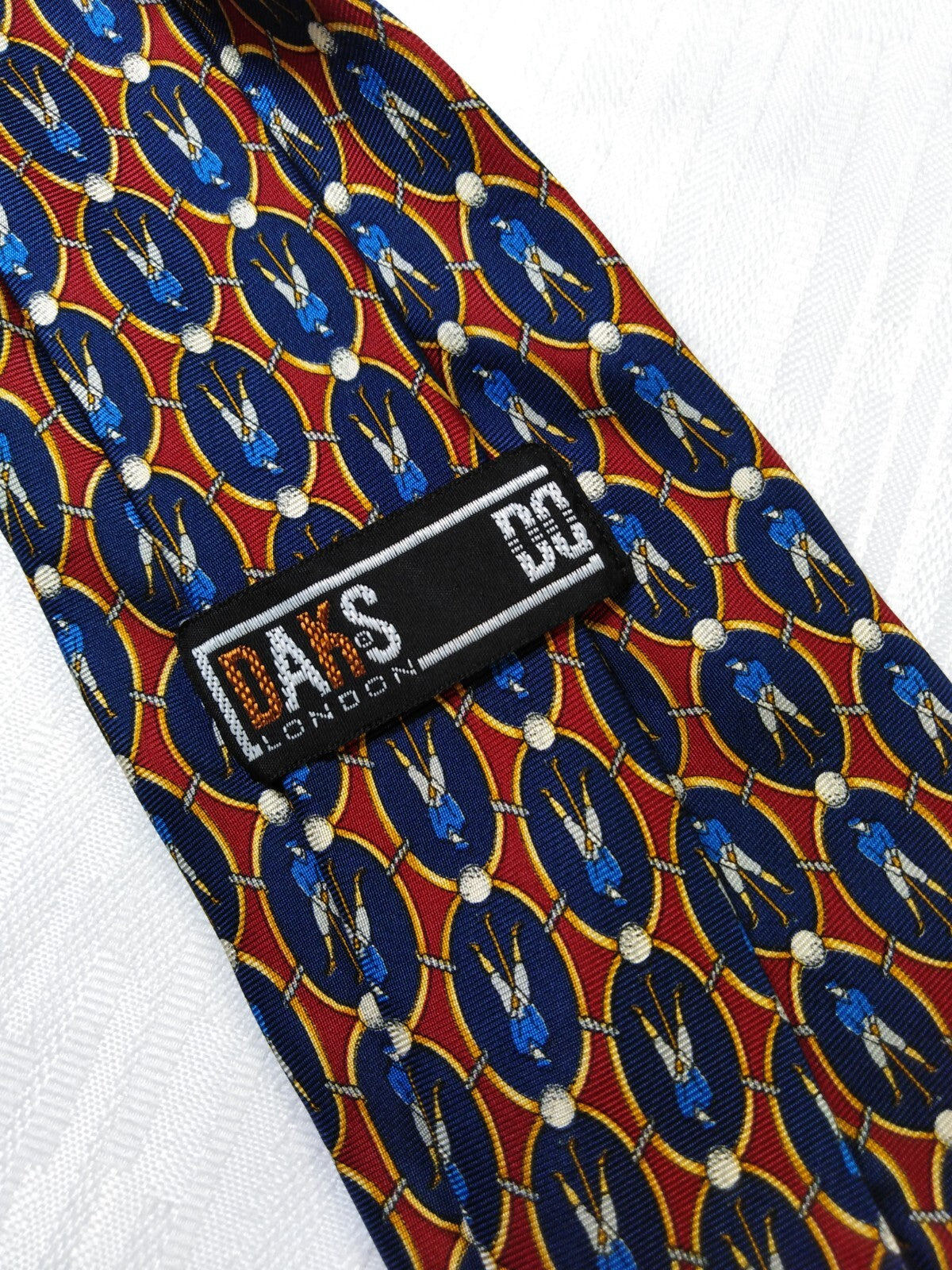 DAKS 100% SETA SILK TIE CRAVATTA NECKTIE ITALY VINTAGE