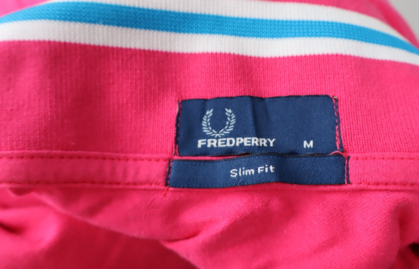 FRED PERRY POLO MAGLIA UOMO COTONE TG M SLIM MAN T-SHIRT CASUAL VINTAGE LOGO